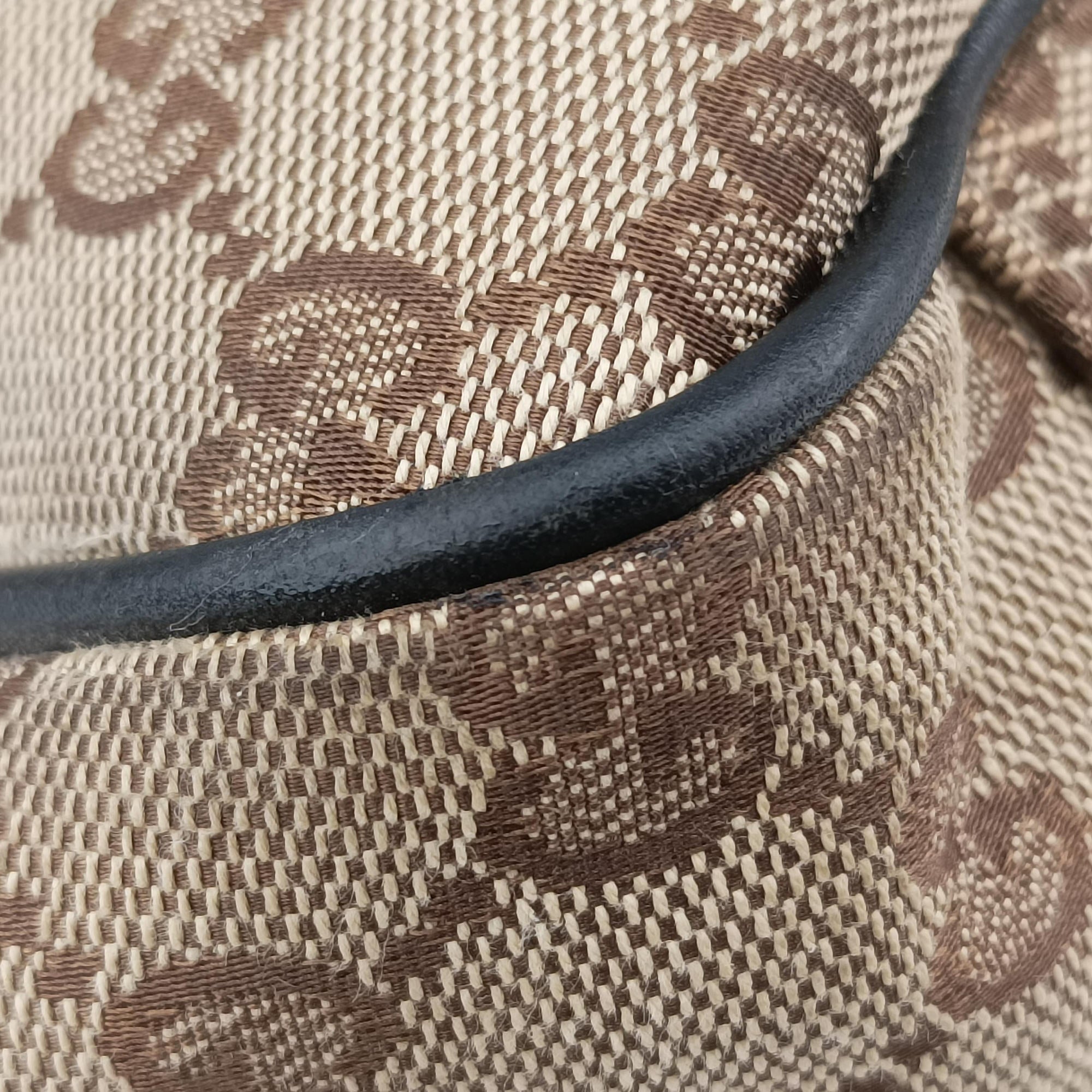 Pre-owned Gucci GG Canvas GG Twins Beige × Black Canvas×Leather 232957 handbag | stylenewstar