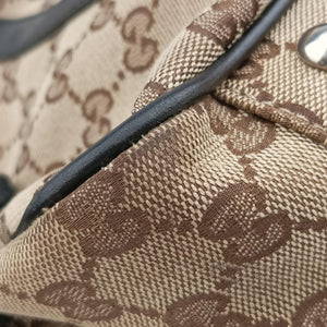 Pre-owned Gucci GG Canvas GG Twins Beige × Black Canvas×Leather 232957 handbag | stylenewstar