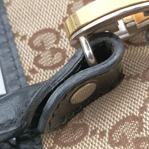 Pre-owned Gucci GG Canvas GG Twins Beige × Black Canvas×Leather 232957 handbag | stylenewstar