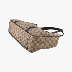 Pre-owned Gucci GG Canvas GG Twins Beige × Black Canvas×Leather 232957 handbag | stylenewstar