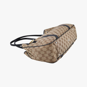 Pre-owned Gucci GG Canvas GG Twins Beige × Black Canvas×Leather 232957 handbag | stylenewstar