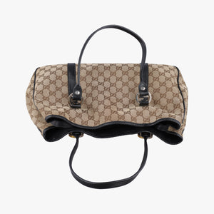 Pre-owned Gucci GG Canvas GG Twins Beige × Black Canvas×Leather 232957 handbag | stylenewstar