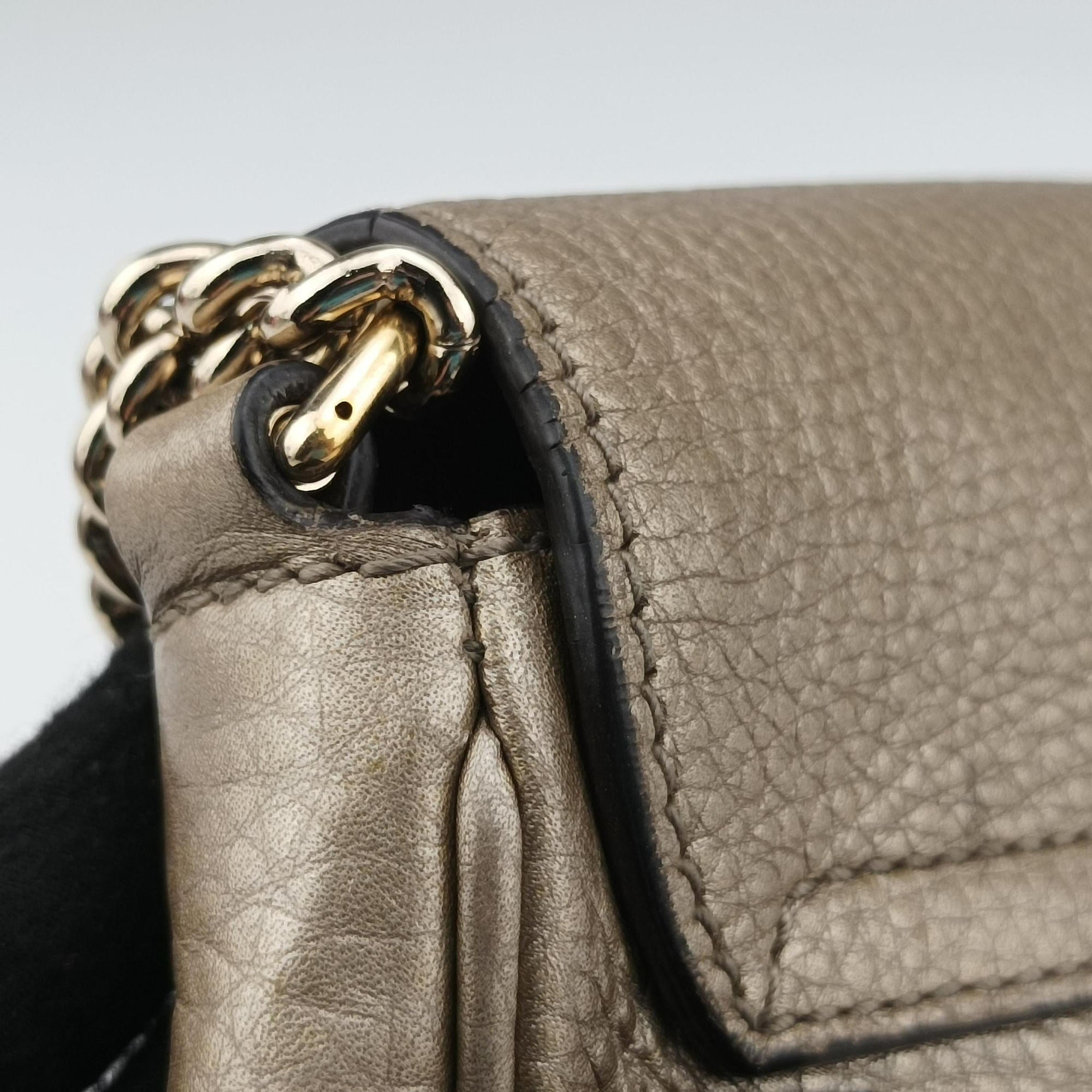 Secondhand Gucci Soho Golden Leather 323190 shoulderbag | stylenewstar