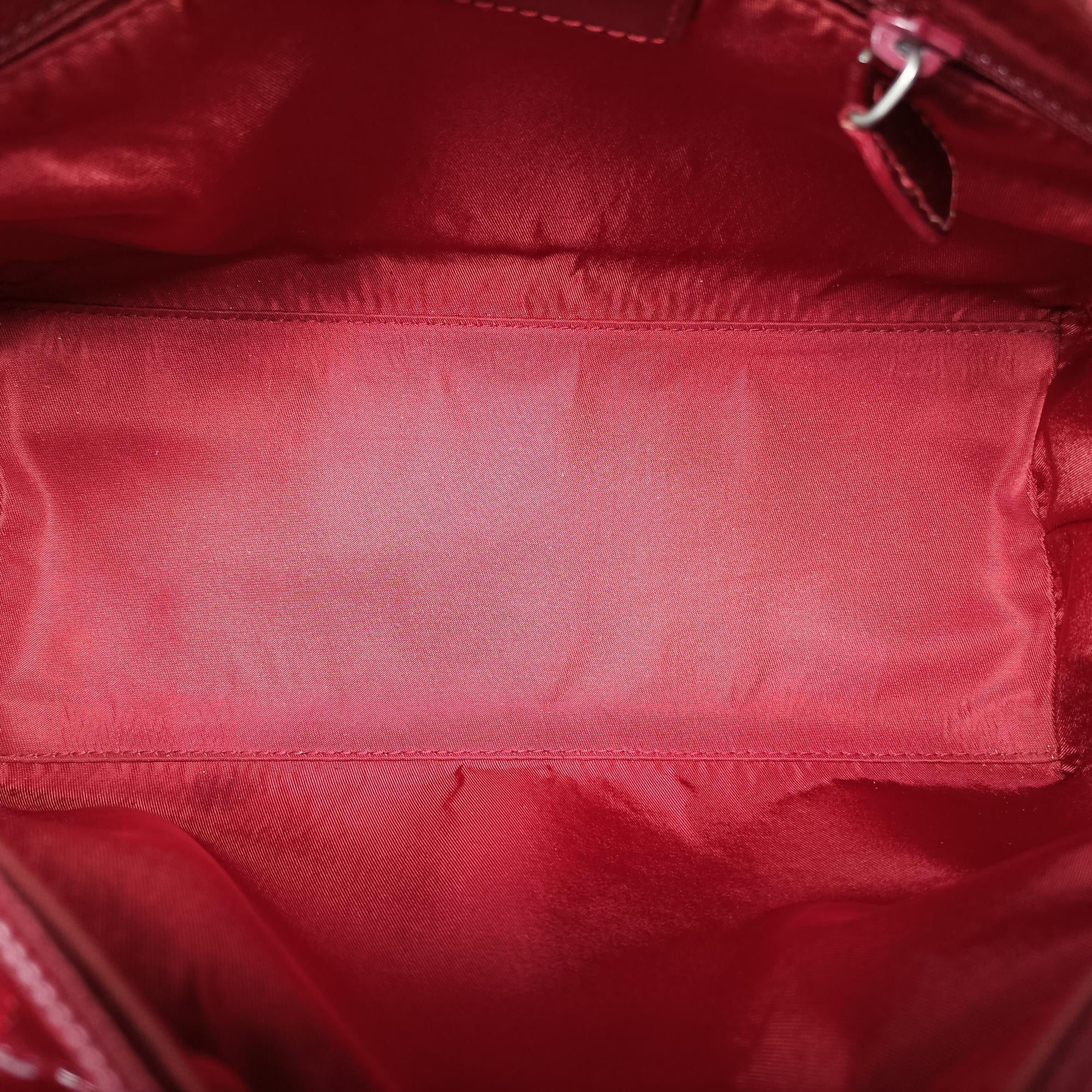 Pre-owned Christian Dior Lady Dior Red Patent  shoulderbag | stylenewstar