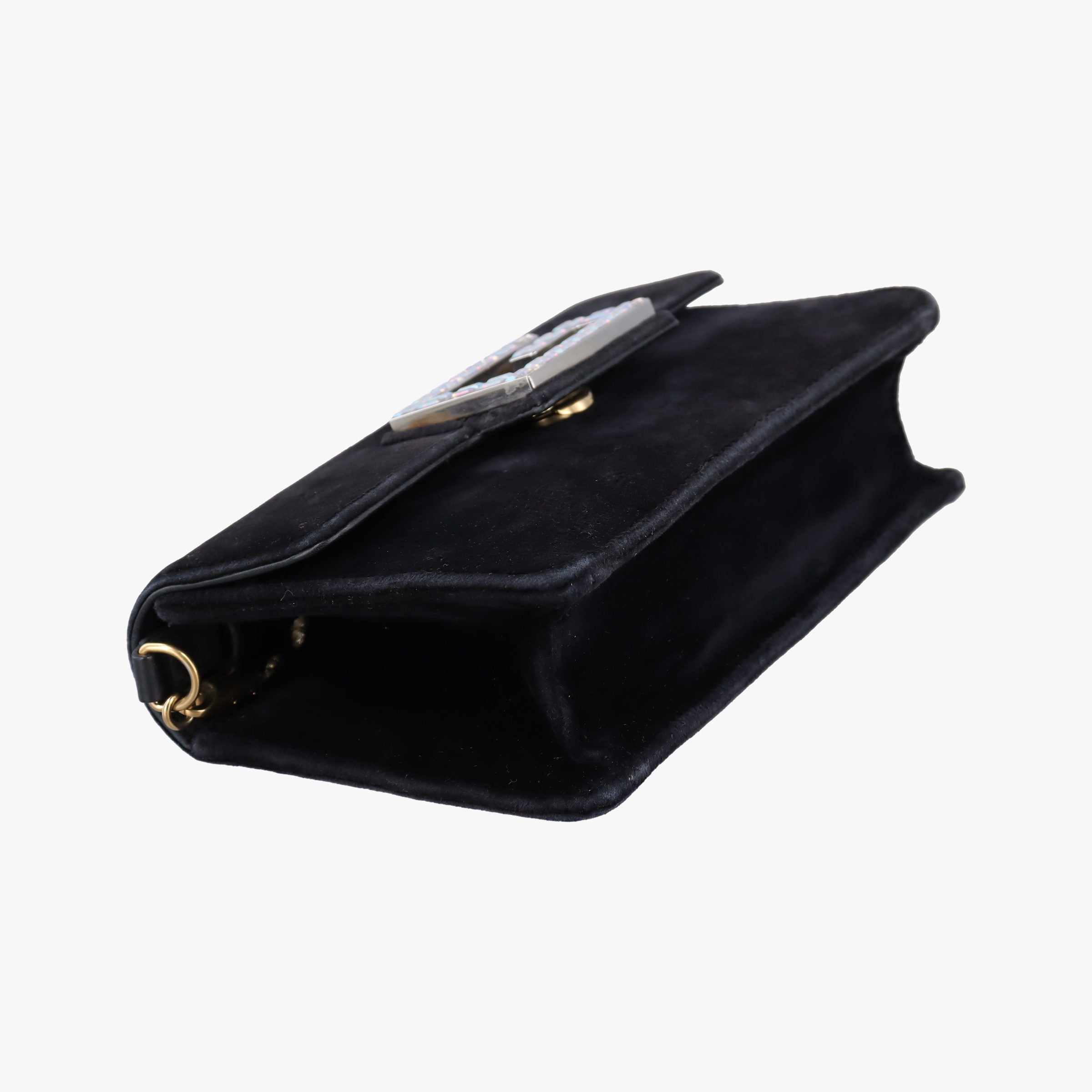 Pre-owned Gucci Square G Black velour 544242 shoulderbag | stylenewstar