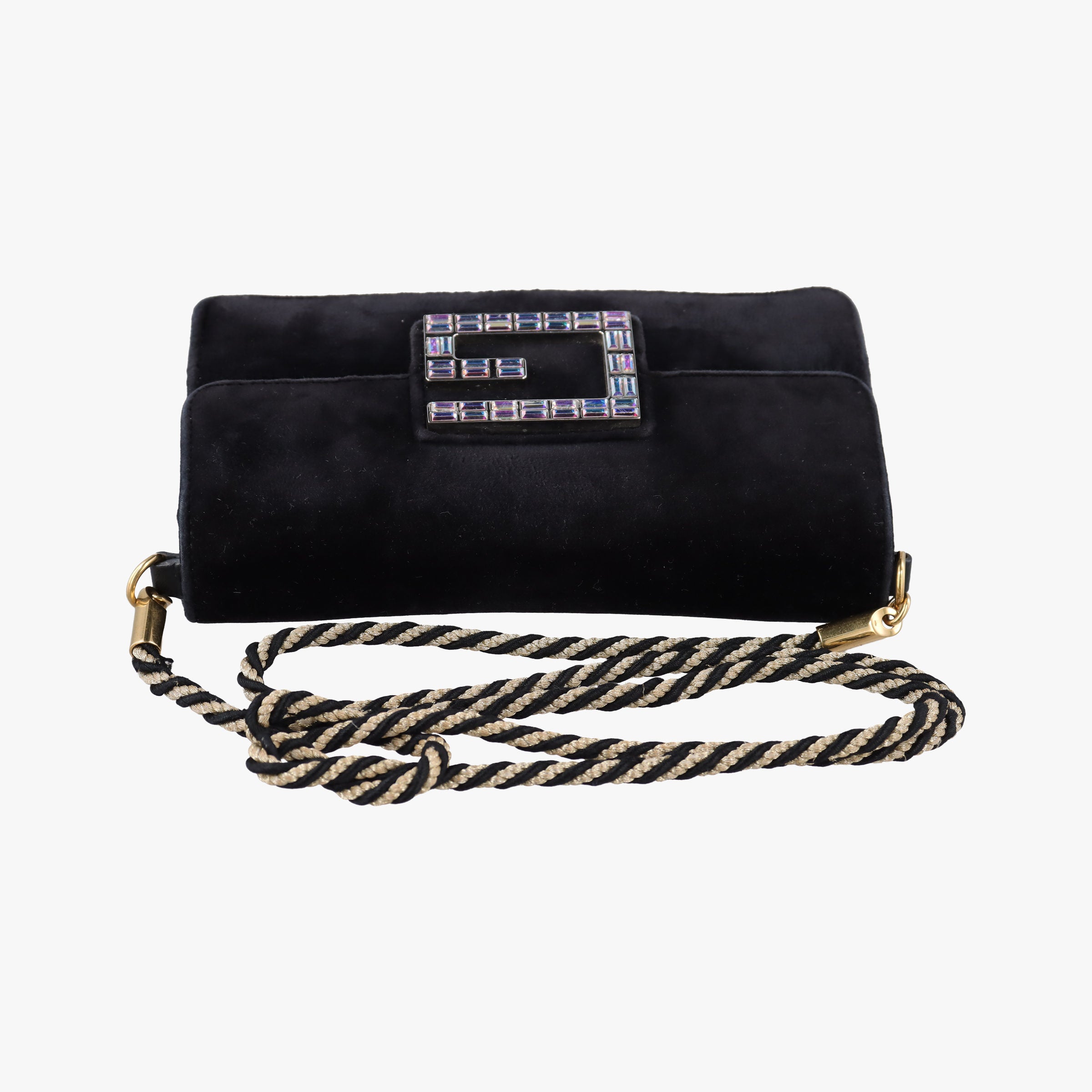 Pre-owned Gucci Square G Black velour 544242 shoulderbag | stylenewstar