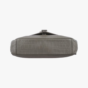 Pre-owned Yves Saint Laurent COLLEGE Grey Leather 428101 shoulderbag | stylenewstar