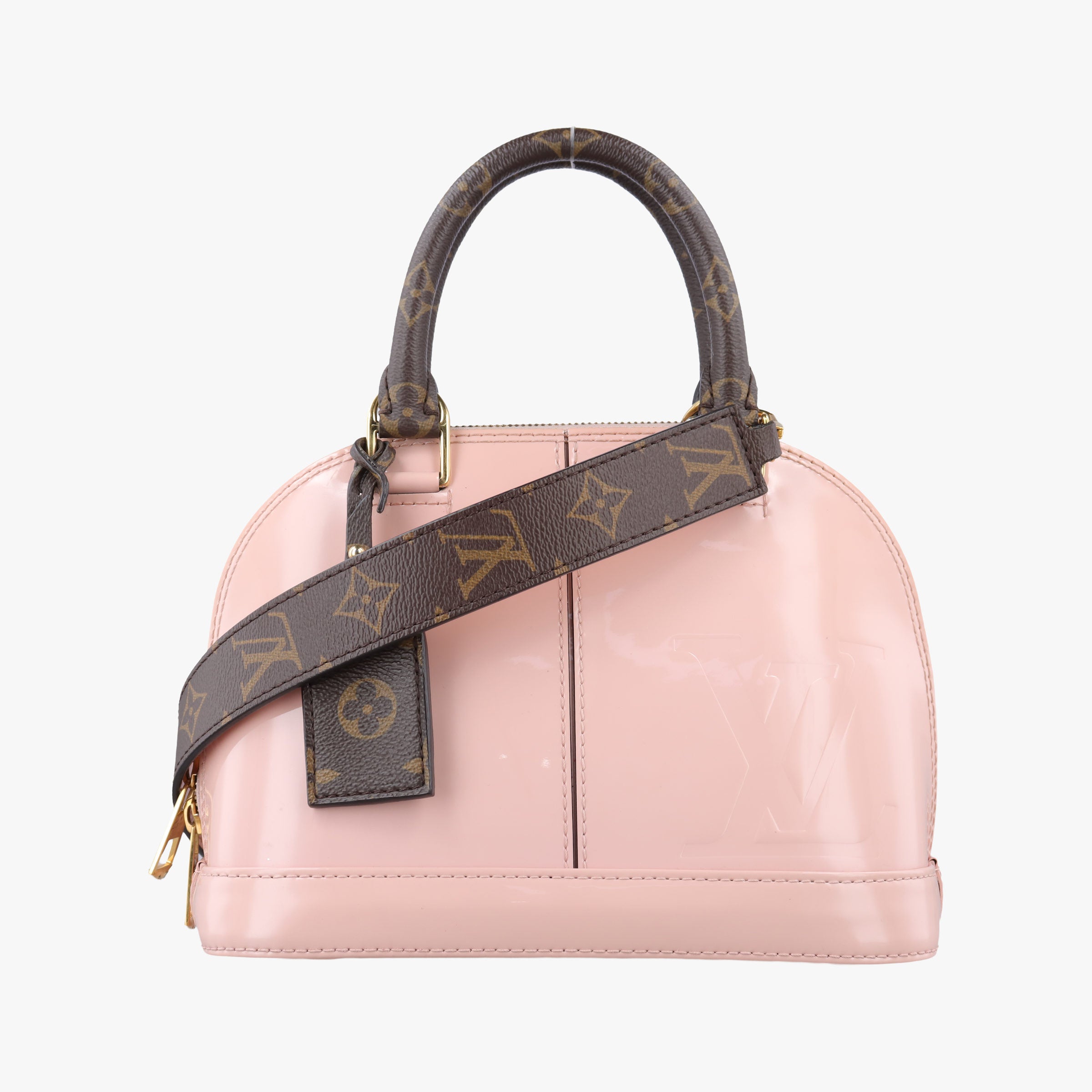 Secondhand Louis Vuitton Alma BB ROSE BALLERIN Vernis M51949 shoulderbag | stylenewstar