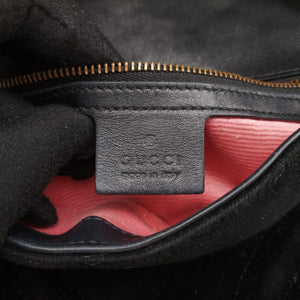 Pre-owned Gucci GG Marmont Black velour 443497 shoulderbag | stylenewstar