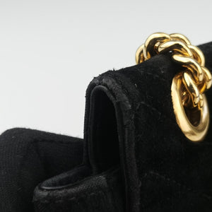 Pre-owned Gucci GG Marmont Black velour 443497 shoulderbag | stylenewstar