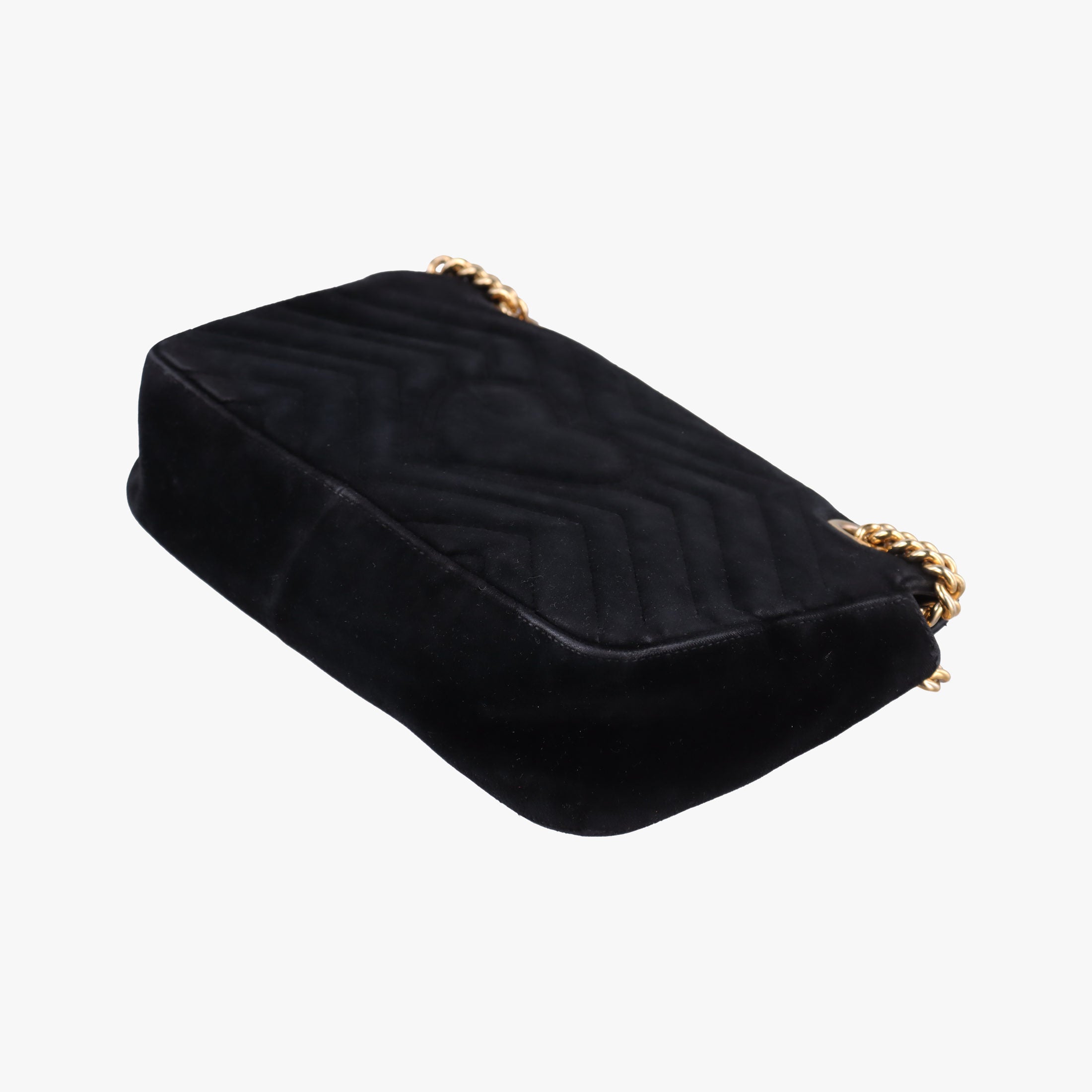 Pre-owned Gucci GG Marmont Black velour 443497 shoulderbag | stylenewstar