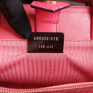 Pre-owned Fendi Petite 2 JOURS Pink Leather 8BH253 shoulderbag | stylenewstar