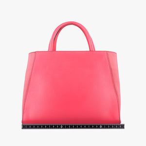 Pre-owned Fendi Petite 2 JOURS Pink Leather 8BH253 shoulderbag | stylenewstar