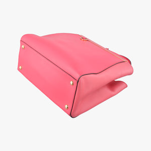 Pre-owned Fendi Petite 2 JOURS Pink Leather 8BH253 shoulderbag | stylenewstar