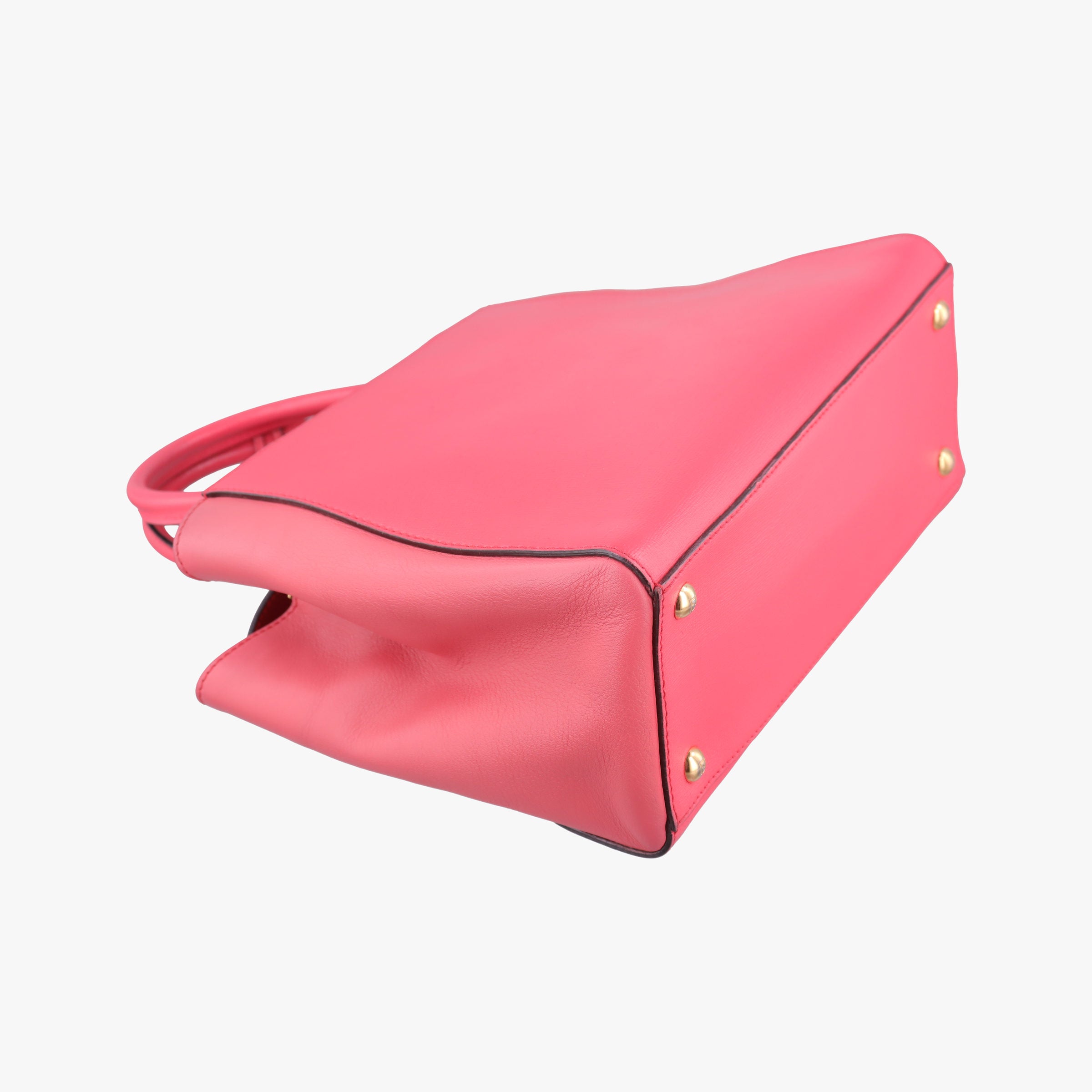 Pre-owned Fendi Petite 2 JOURS Pink Leather 8BH253 shoulderbag | stylenewstar