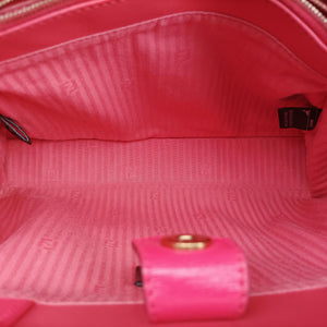Pre-owned Fendi Petite 2 JOURS Pink Leather 8BH253 shoulderbag | stylenewstar