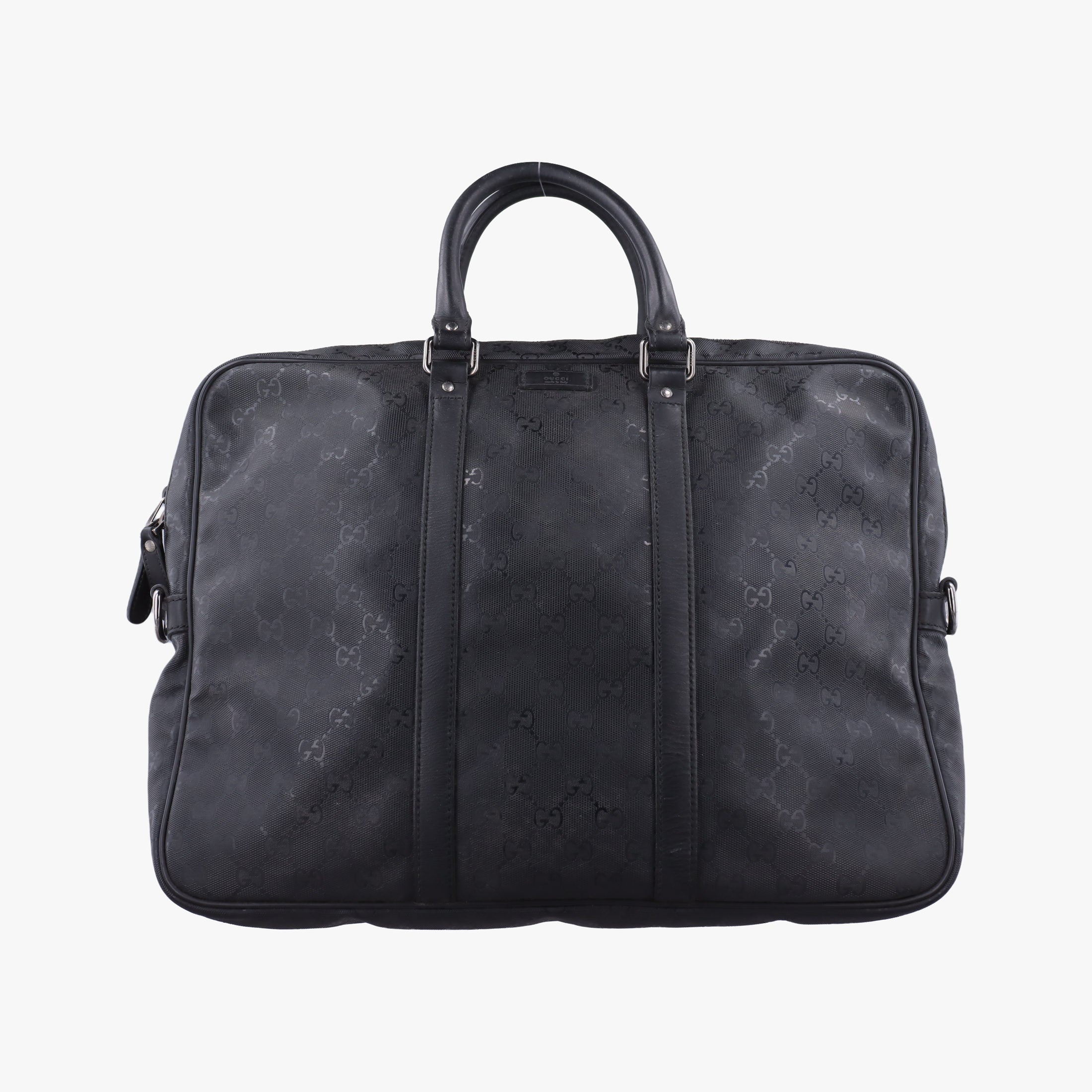 Vintage Gucci GG Imprime Briefcase Black PVC coated canvas 201480 handbag | stylenewstar