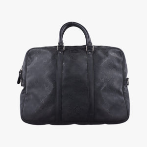 Vintage Gucci GG Imprime Briefcase Black PVC coated canvas 201480 handbag | stylenewstar