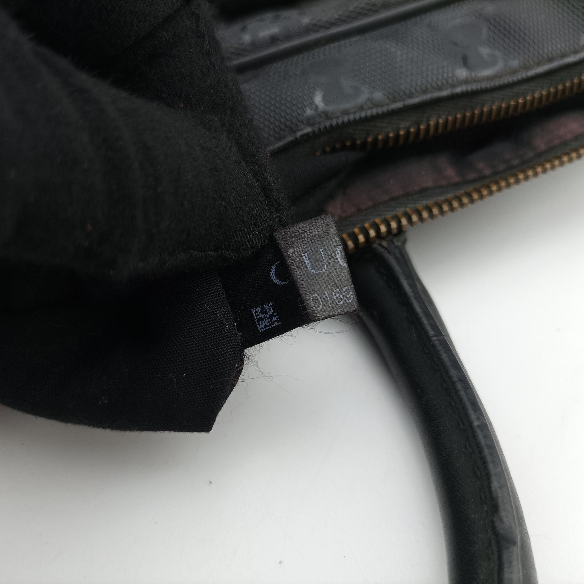 Vintage Gucci GG Imprime Briefcase Black PVC coated canvas 201480 handbag | stylenewstar
