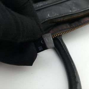 Vintage Gucci GG Imprime Briefcase Black PVC coated canvas 201480 handbag | stylenewstar