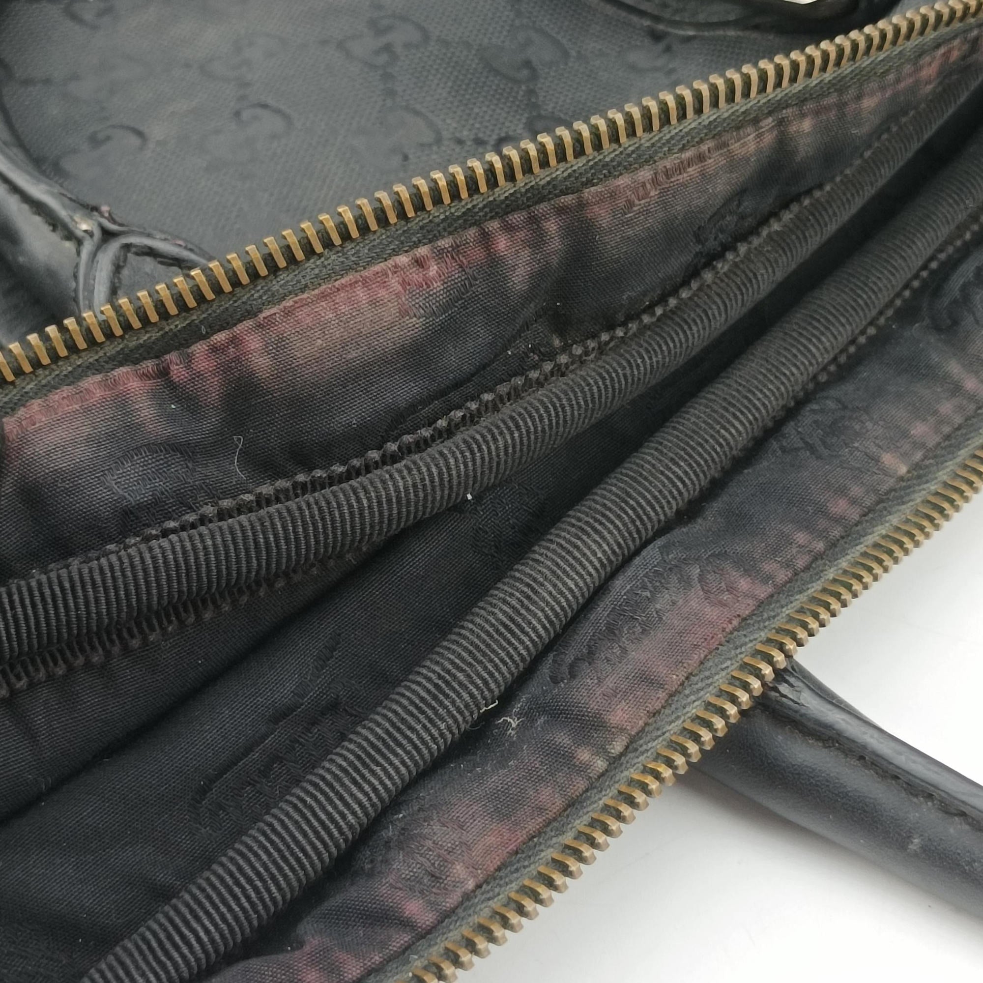 Vintage Gucci GG Imprime Briefcase Black PVC coated canvas 201480 handbag | stylenewstar