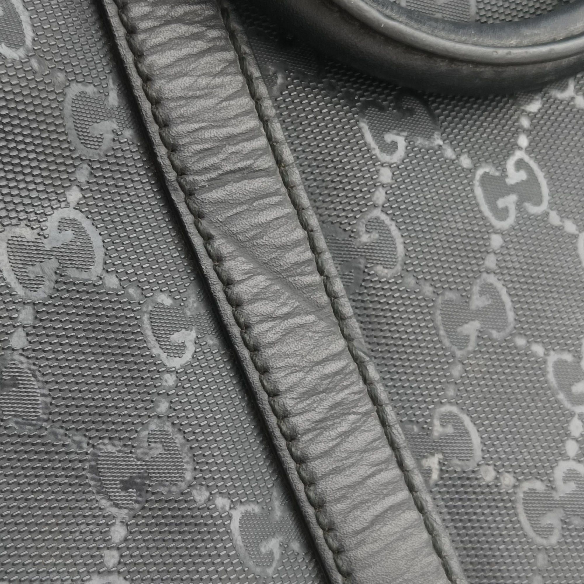 Vintage Gucci GG Imprime Briefcase Black PVC coated canvas 201480 handbag | stylenewstar