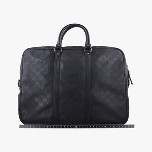 Vintage Gucci GG Imprime Briefcase Black PVC coated canvas 201480 handbag | stylenewstar