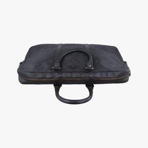 Vintage Gucci GG Imprime Briefcase Black PVC coated canvas 201480 handbag | stylenewstar