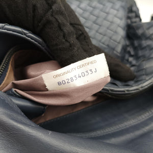 Secondhand Bottega Veneta Intrecciato Navy lambskin  shoulderbag | stylenewstar