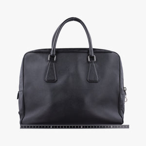 Pre-owned Prada business bag briefcase Black SAFFIANO Leather 2VE363 handbag | stylenewstar