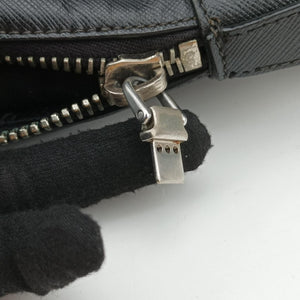 Pre-owned Prada business bag briefcase Black SAFFIANO Leather 2VE363 handbag | stylenewstar