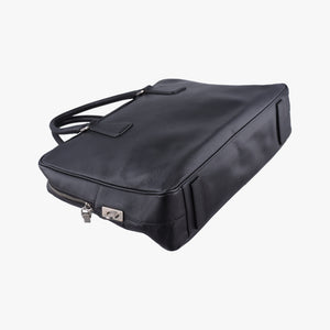 Pre-owned Prada business bag briefcase Black SAFFIANO Leather 2VE363 handbag | stylenewstar
