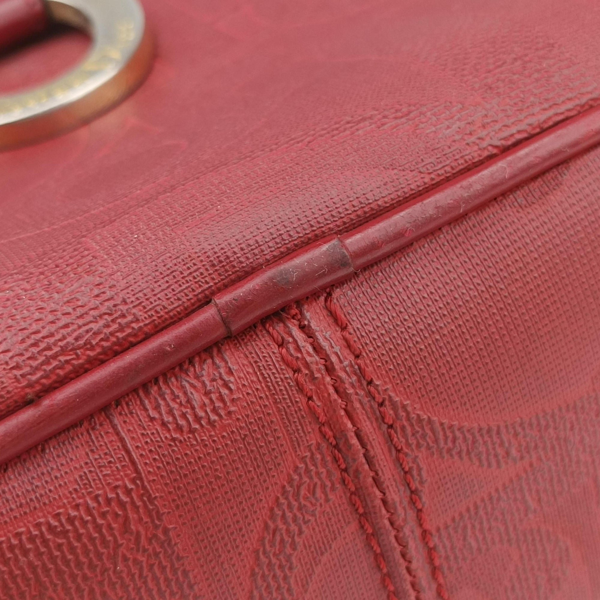 Pre-owned Christian Dior Malice CD Signature Collection Bordeaux Leather  shoulderbag | stylenewstar