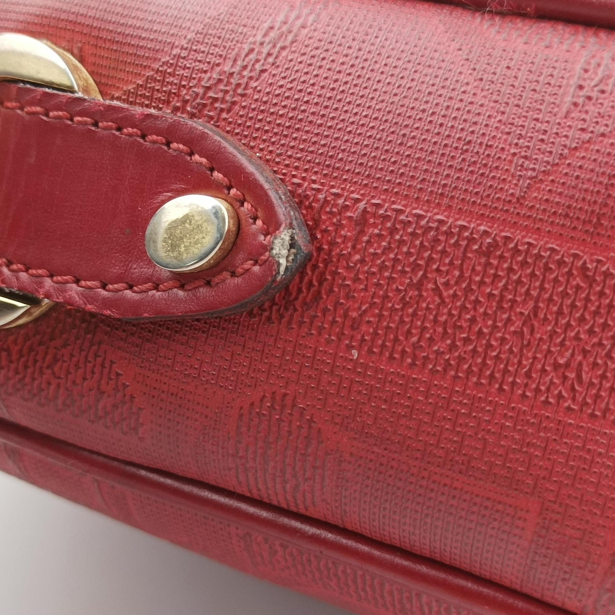 Pre-owned Christian Dior Malice CD Signature Collection Bordeaux Leather  shoulderbag | stylenewstar
