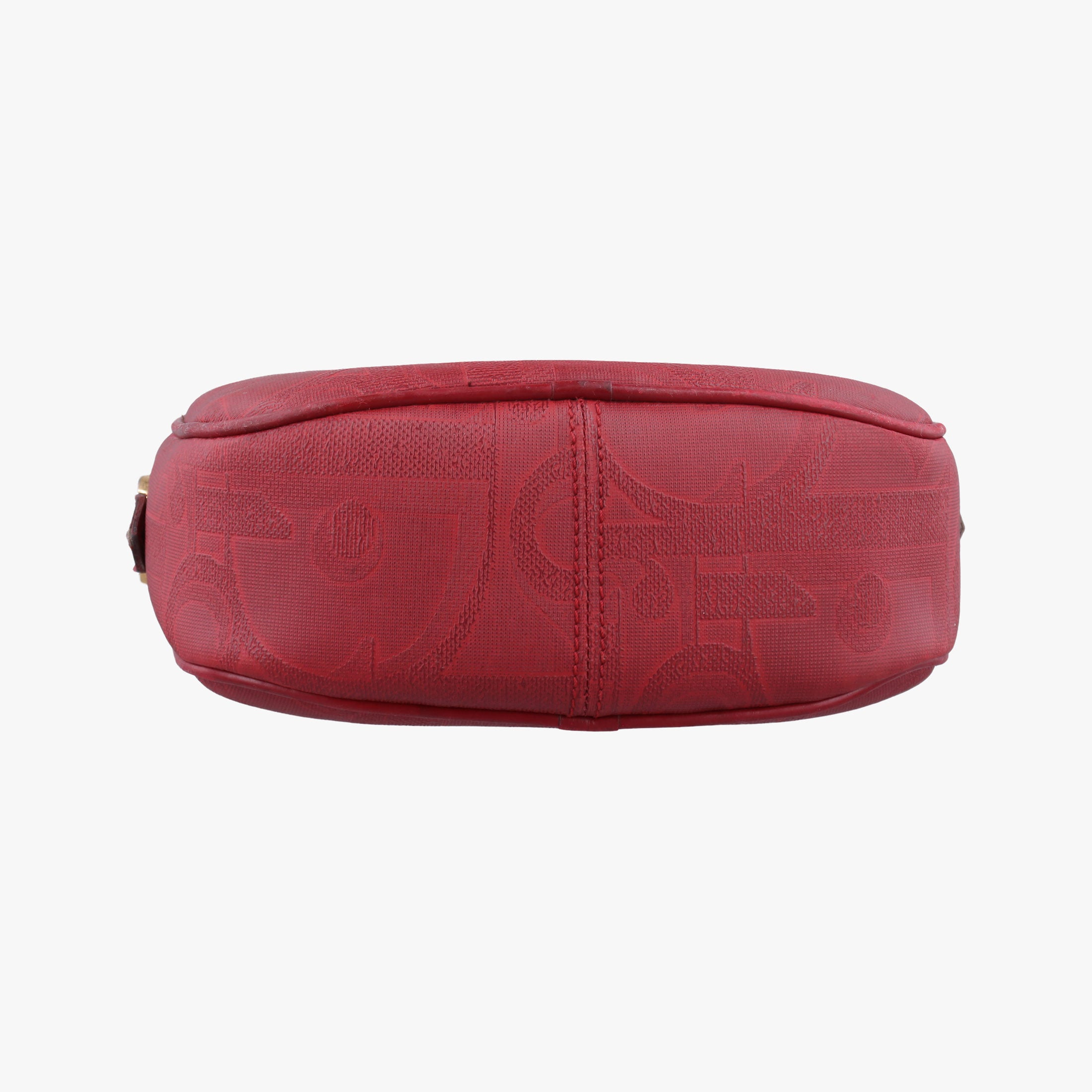 Pre-owned Christian Dior Malice CD Signature Collection Bordeaux Leather  shoulderbag | stylenewstar