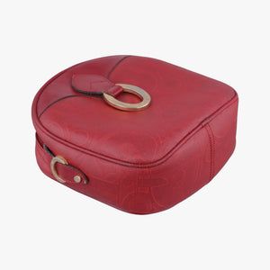 Pre-owned Christian Dior Malice CD Signature Collection Bordeaux Leather  shoulderbag | stylenewstar