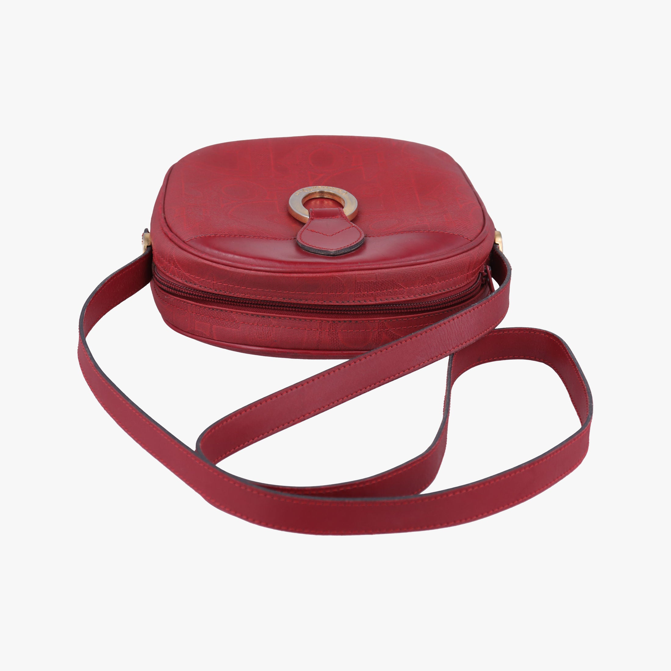 Pre-owned Christian Dior Malice CD Signature Collection Bordeaux Leather  shoulderbag | stylenewstar