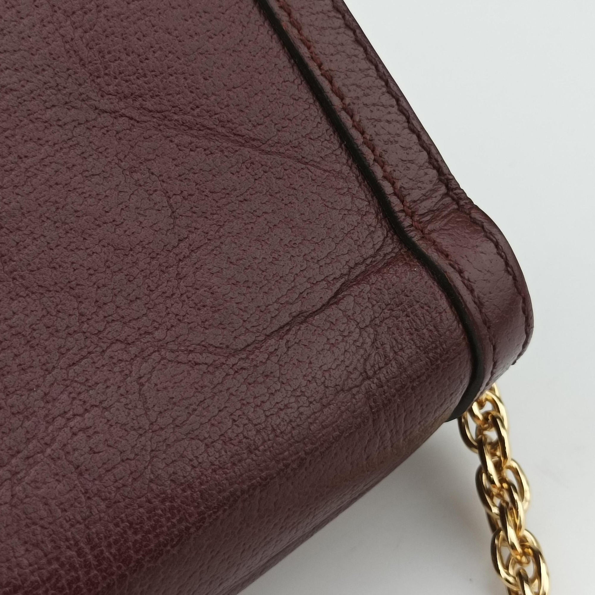 Vintage Gucci Ophidia Burgundy Leather 503877 shoulderbag | stylenewstar