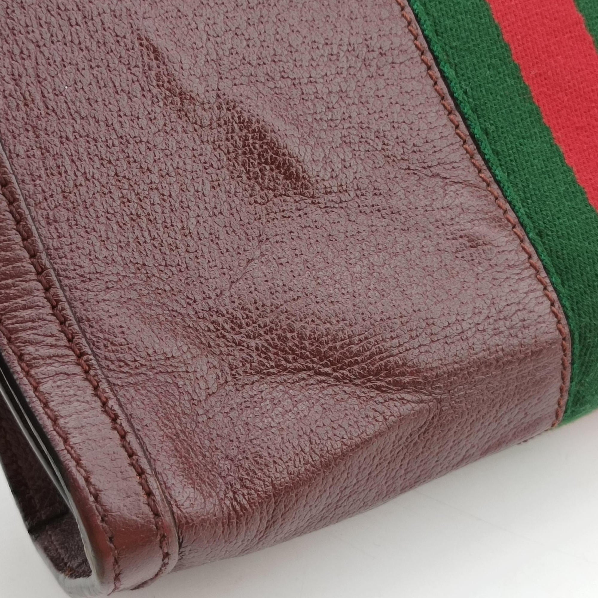 Vintage Gucci Ophidia Burgundy Leather 503877 shoulderbag | stylenewstar