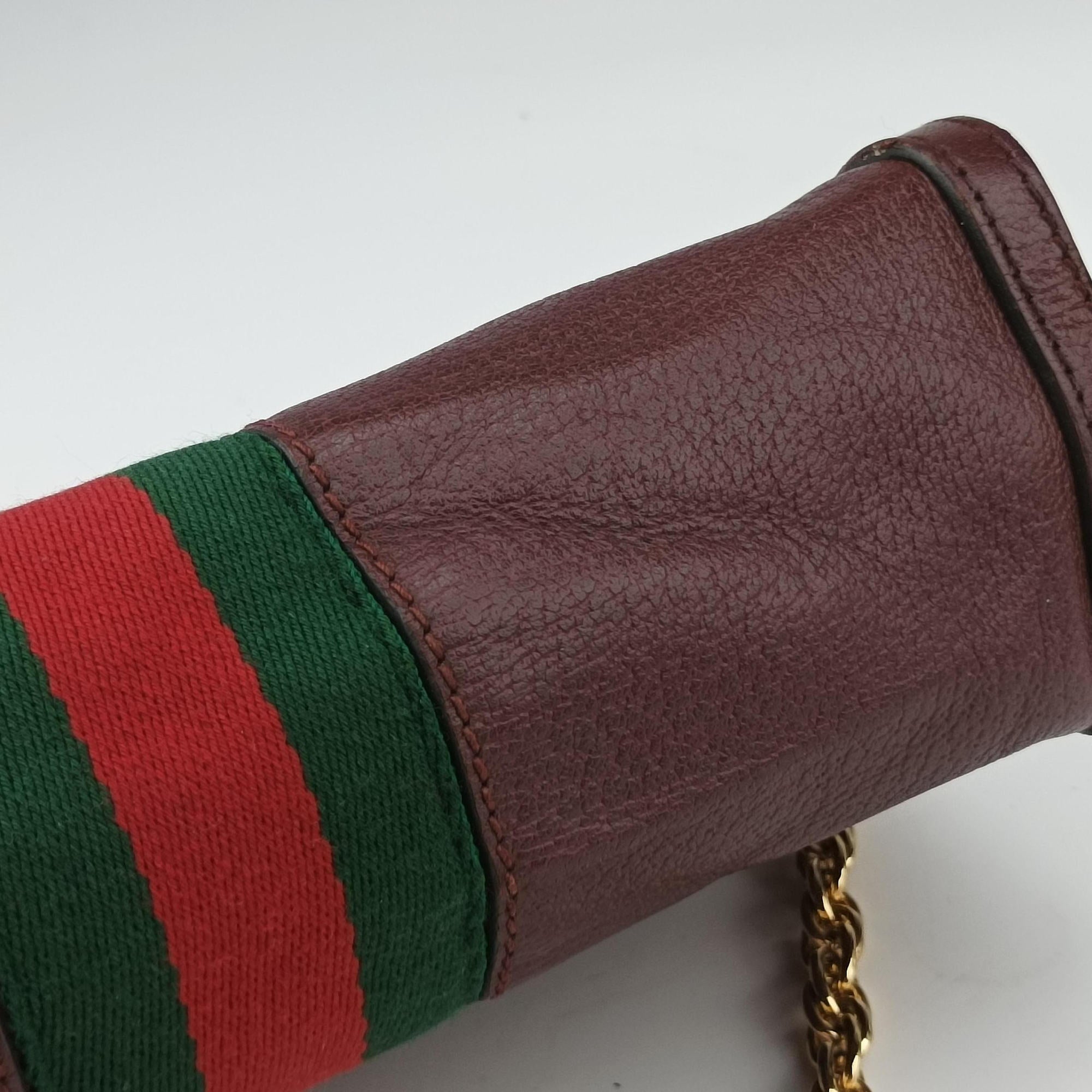 Vintage Gucci Ophidia Burgundy Leather 503877 shoulderbag | stylenewstar