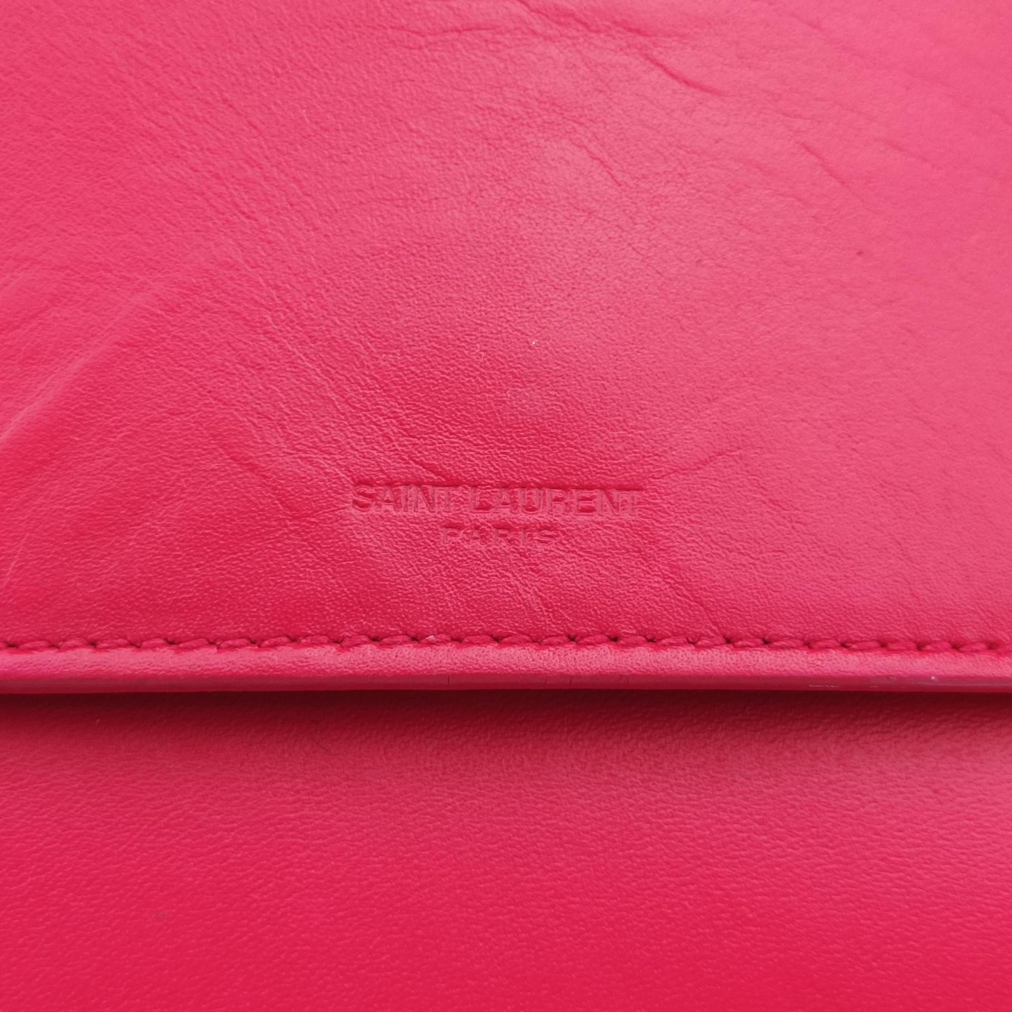 Pre-owned Yves Saint Laurent BETTY Pink Leather 314515 shoulderbag | stylenewstar