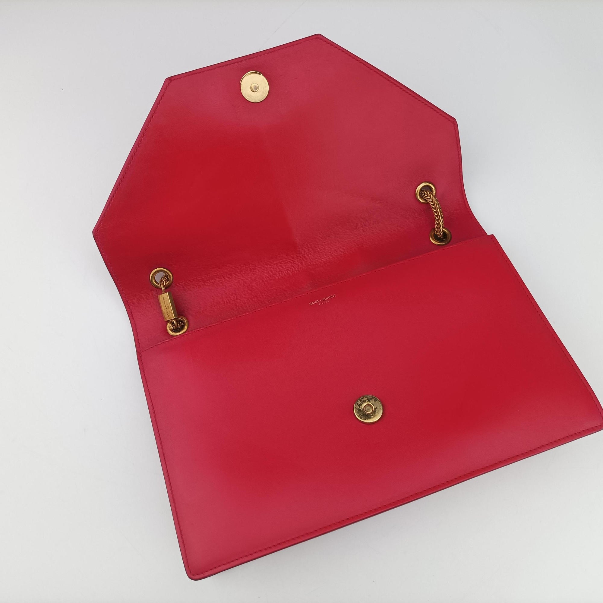 Pre-owned Yves Saint Laurent BETTY Pink Leather 314515 shoulderbag | stylenewstar
