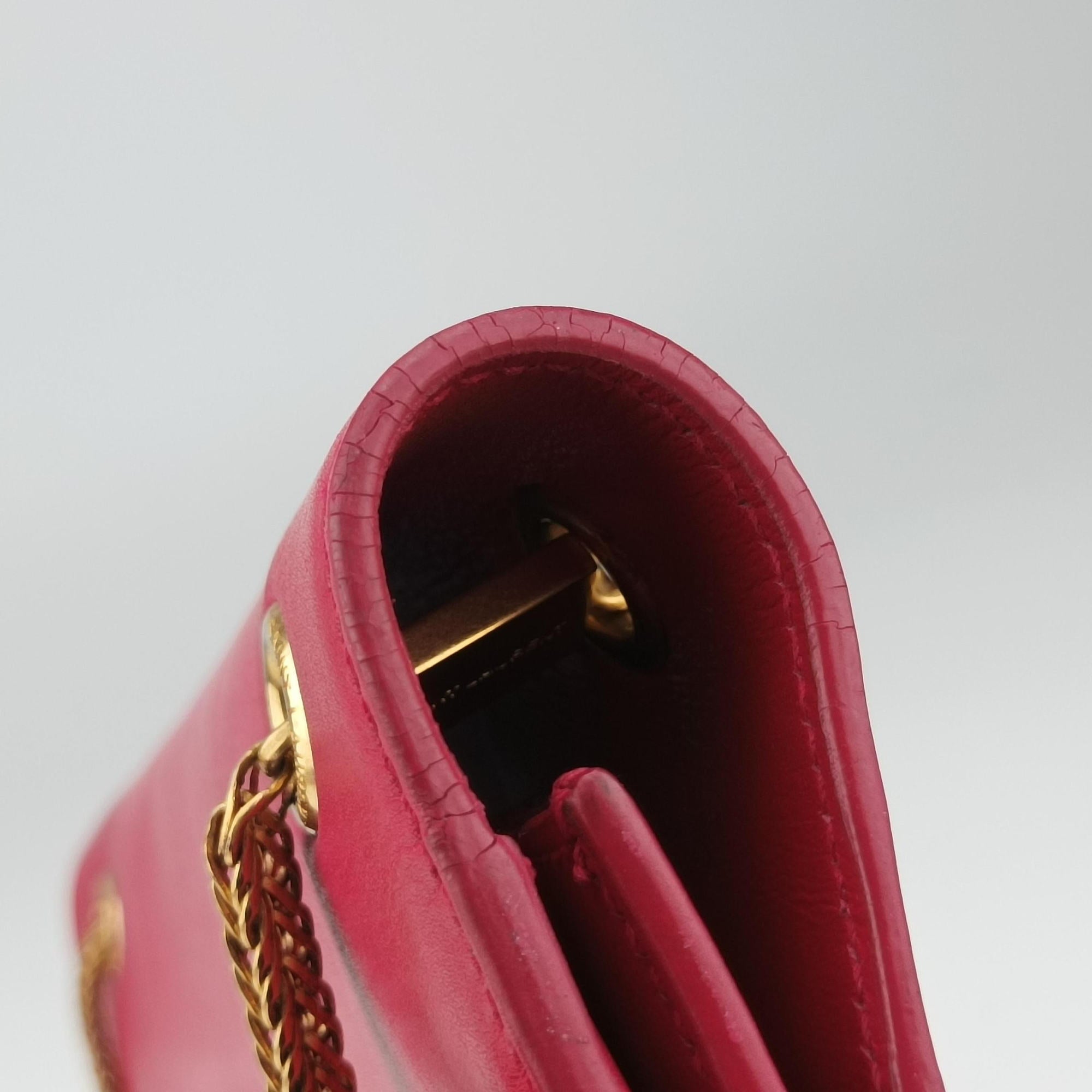 Pre-owned Yves Saint Laurent BETTY Pink Leather 314515 shoulderbag | stylenewstar