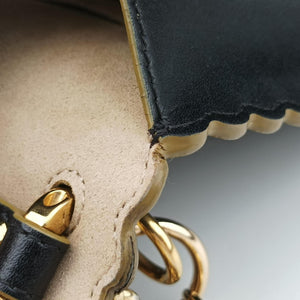 Pre-owned Fendi Studded Kan I Black Leather 8M0381 shoulderbag | stylenewstar