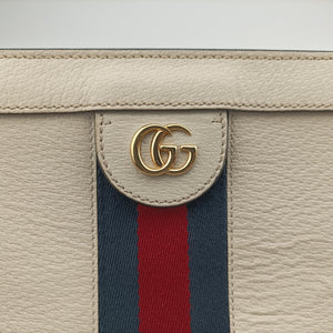Pre-owned Gucci Ophidia White×Black×red Leather 503877 shoulderbag | stylenewstar