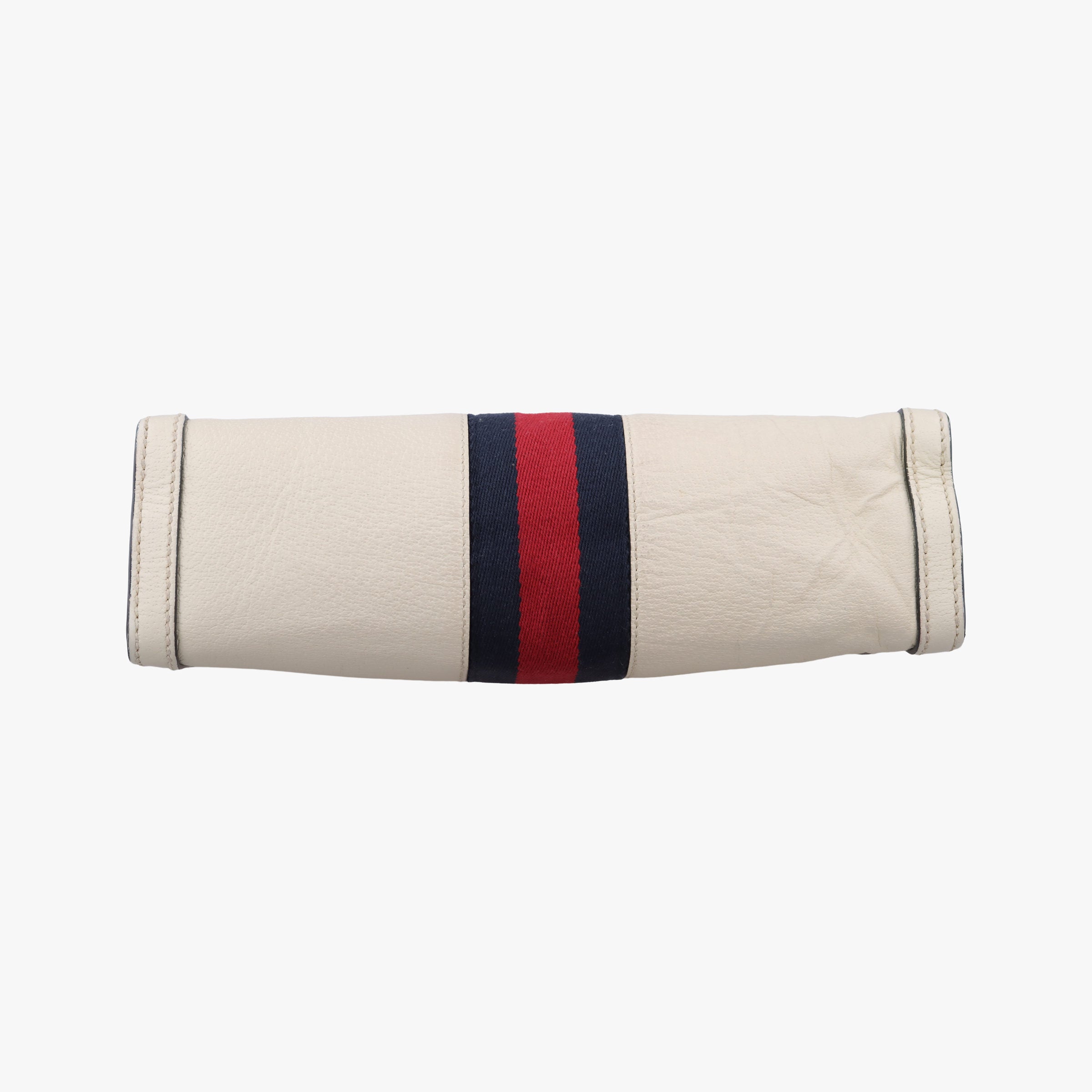 Pre-owned Gucci Ophidia White×Black×red Leather 503877 shoulderbag | stylenewstar
