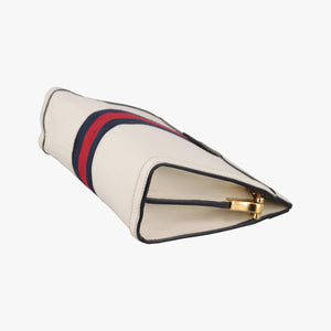 Pre-owned Gucci Ophidia White×Black×red Leather 503877 shoulderbag | stylenewstar