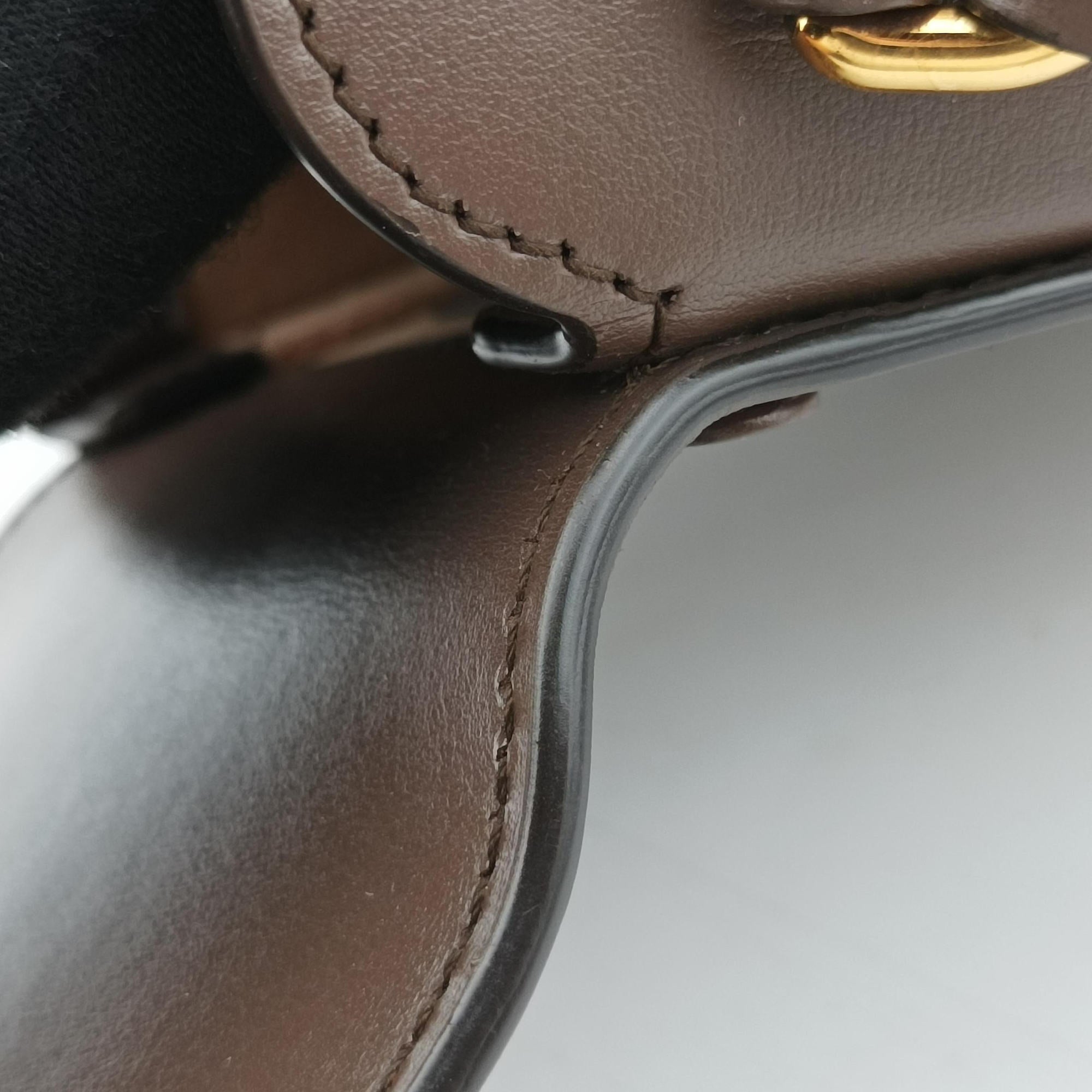 Pre-owned Gucci Horsebit 1955 Brown leather 625615 shoulderbag | stylenewstar