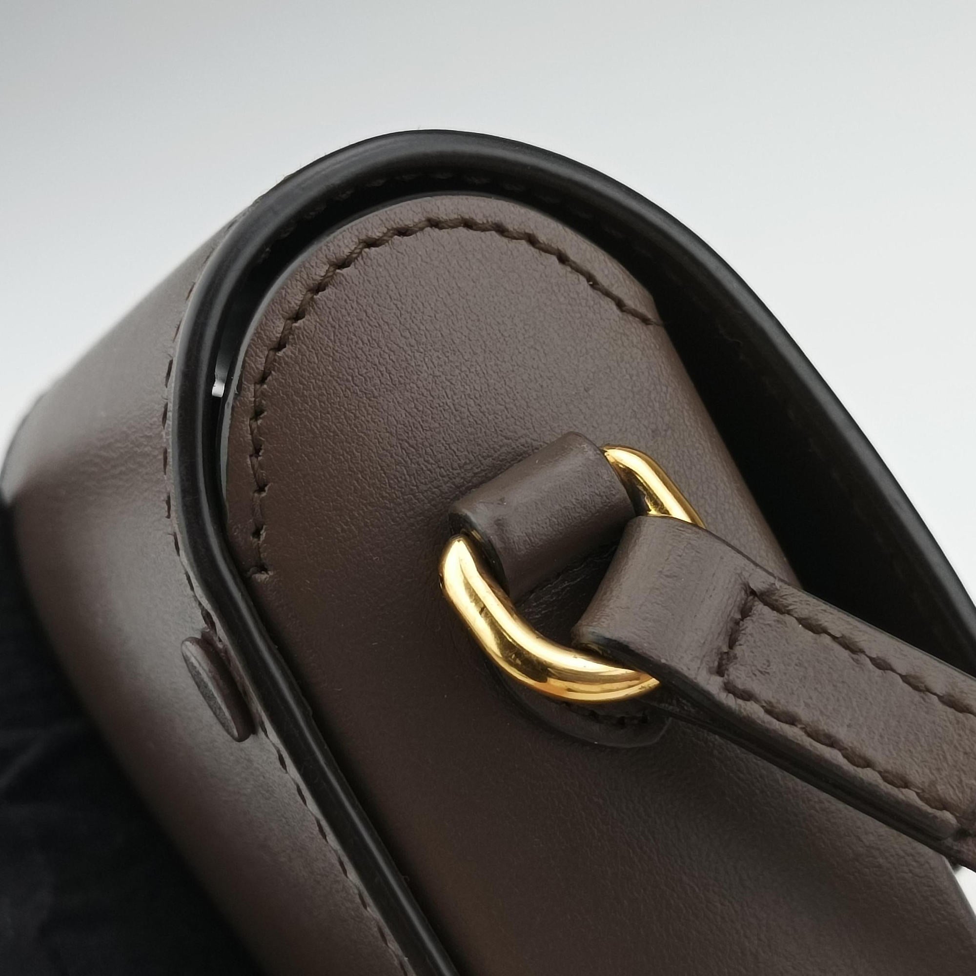 Pre-owned Gucci Horsebit 1955 Brown leather 625615 shoulderbag | stylenewstar