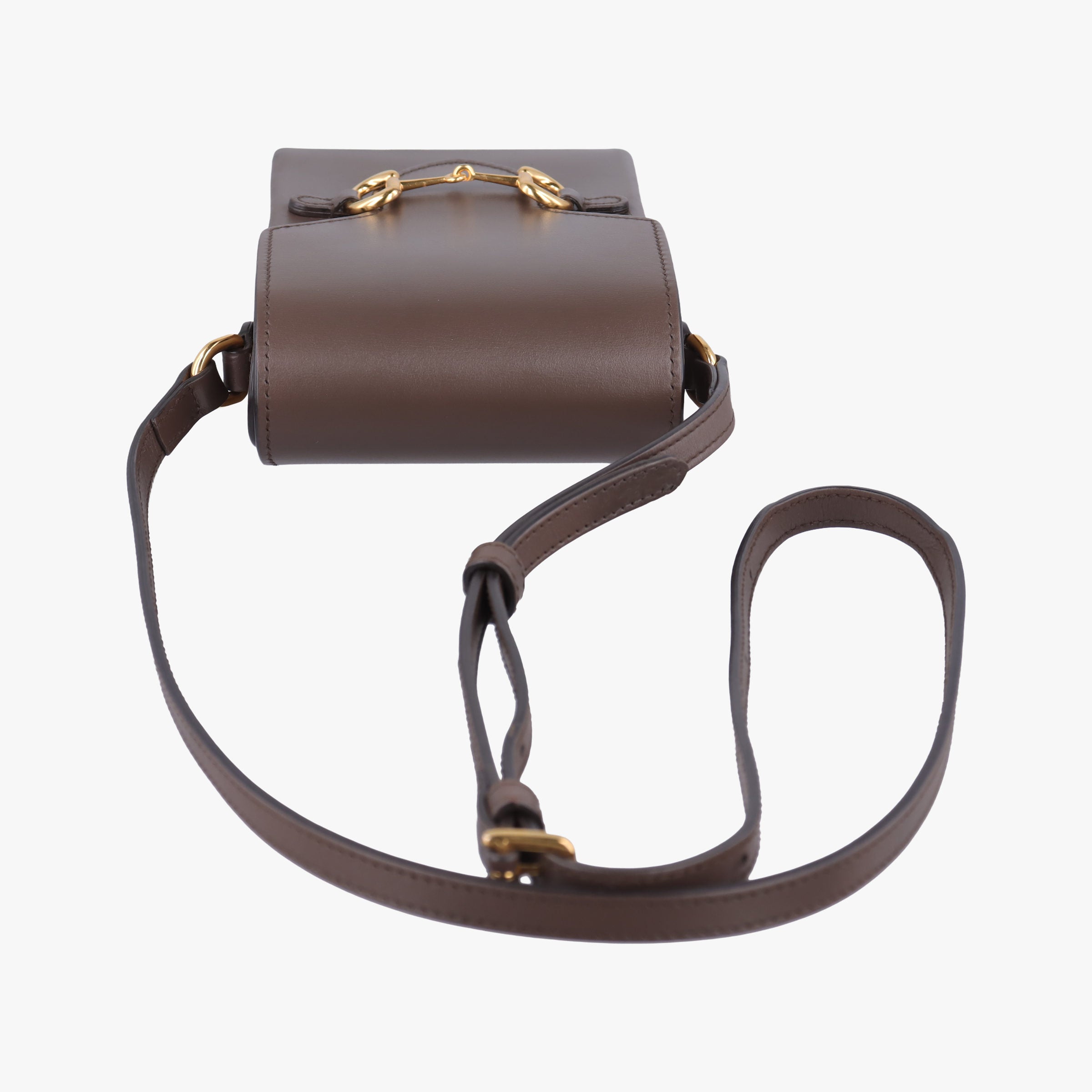 Pre-owned Gucci Horsebit 1955 Brown leather 625615 shoulderbag | stylenewstar